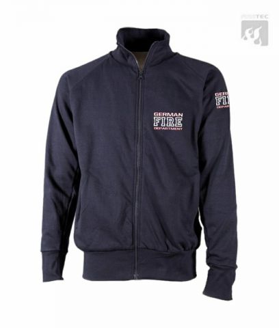 Sweatjacke GFD Farbkombi. rot/weiß